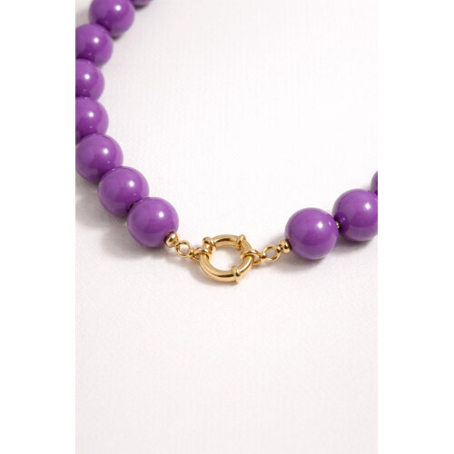 Lundholm Helsinki – Perlenkette Damen 15 mm – Goldfarben Lundholm Helsinki – Perlenkette Damen 15 mm – Goldfarben