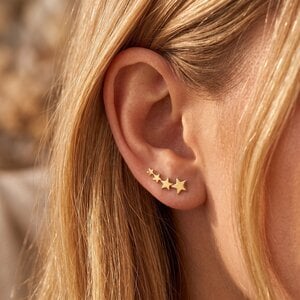 Lundholm Sterre – Ear Climber Oorbellen met Sterretjes – Goudkleurig Lundholm Sterre – Ear Climber Oorbellen met Sterretjes – Goudkleurig