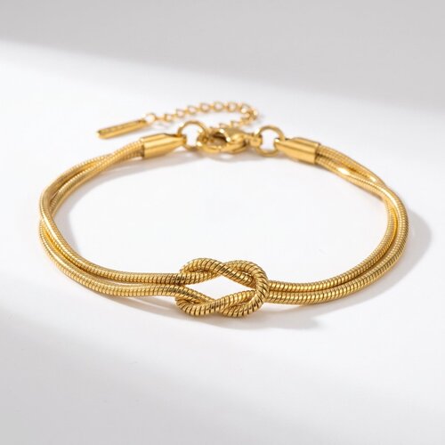 Lundholm Lundholm Brianna Armband Dames Goudkleurig – Premium Stainless Steel Gold PVD Plated – Dubbele Armband met Knoop – Fijne Schakelarmband Dames Lundholm Lundholm Brianna Armband Dames Goudkleurig – Premium Stainless Steel Gold PVD Plated – Dubbele Armband met Knoop – Fijne Schakelarmband Dames