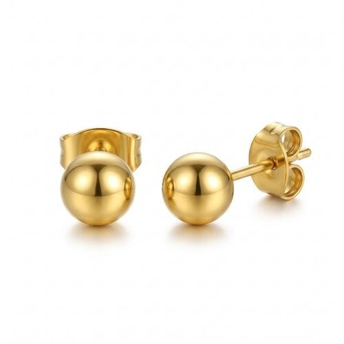 Lundholm Lundholm Max 4mm Goudkleurige Oorknopjes Dames Goudkleurig – Kleine Bol Oorbellen 4 mm – Premium Stainless Steel Jewellery Stud Earrings Lundholm Lundholm Max 4mm Goudkleurige Oorknopjes Dames Goudkleurig – Kleine Bol Oorbellen 4 mm – Premium Stainless Steel Jewellery Stud Earrings