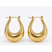 Macie – Statement Hoop Earrings – Gold-Tone