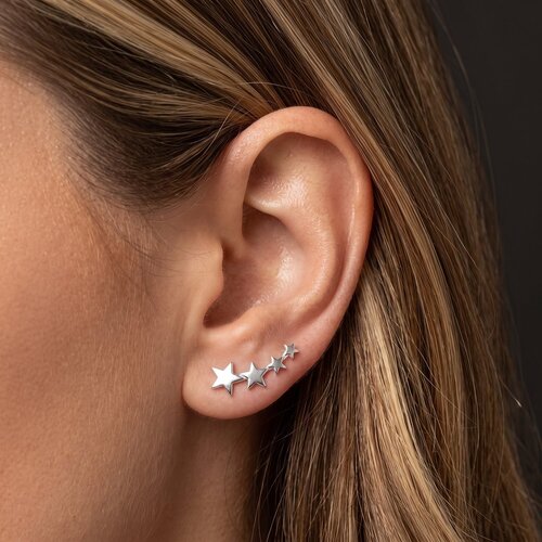 Lundholm Lundholm Sterre Oorknopjes Dames Zilver kleurig – Sterren Oorbellen Dames Sieraad Cadeau voor Haar – Premium Stainless Steel Lundholm Lundholm Sterre Oorknopjes Dames Zilver kleurig – Sterren Oorbellen Dames Sieraad Cadeau voor Haar – Premium Stainless Steel