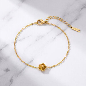Lundholm Roos – Armband mit Röschen – Goldfarben