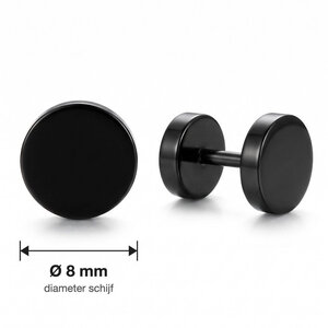 Lundholm Loke – Heren Fake Plug Barbell Oorbellen 8 mm – Zwart Lundholm Loke – Heren Fake Plug Barbell Oorbellen 8 mm – Zwart