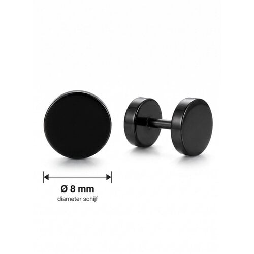 Lundholm Lundholm Loke Oorbellen Heren Zwart – Fake Plug Barbell Oorbellen 8 mm Schroefsluiting – Premium Stainless Steel Zwart Lundholm Lundholm Loke Oorbellen Heren Zwart – Fake Plug Barbell Oorbellen 8 mm Schroefsluiting – Premium Stainless Steel Zwart