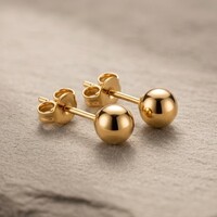 Max – Kugel-Ohrstecker Damen – 3 mm – Silberfarben