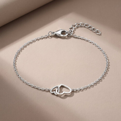 Lundholm Lundholm Lieve Armband Dames Zilverkleurig – Premium Stainless Steel Jewellery – Verbonden Hartjes Armband – Moeder Dochter Armband – 16 + 3 cm Lundholm Lundholm Lieve Armband Dames Zilverkleurig – Premium Stainless Steel Jewellery – Verbonden Hartjes Armband – Moeder Dochter Armband – 16 + 3 cm