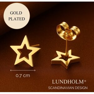 Lundholm Ster Oorknopjes 0,7 cm – Goudkleurig Lundholm Ster Oorknopjes 0,7 cm – Goudkleurig