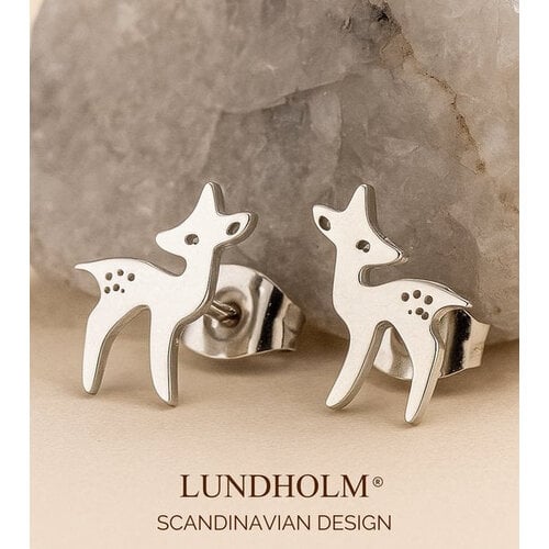 Lundholm Lundholm Oorbellen Rendier Kleine Oorknopjes Dames Zilverkleurig Hert - Premium Stainless Steel - Elegante Hertjes Oorbellen Lundholm Lundholm Oorbellen Rendier Kleine Oorknopjes Dames Zilverkleurig Hert - Premium Stainless Steel - Elegante Hertjes Oorbellen