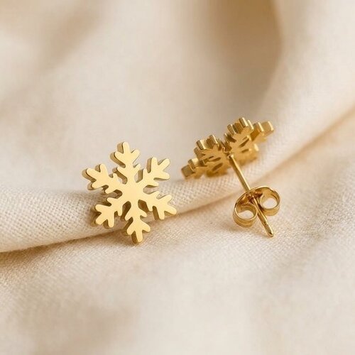 Lundholm Lundholm Oorknopjes Dames Oorbellen Sneeuwvlok - Premium Stainless Steel Goud Kleurig - Cadeautje Vrouw - Luxe Geschenkverpakking Lundholm Lundholm Oorknopjes Dames Oorbellen Sneeuwvlok - Premium Stainless Steel Goud Kleurig - Cadeautje Vrouw - Luxe Geschenkverpakking