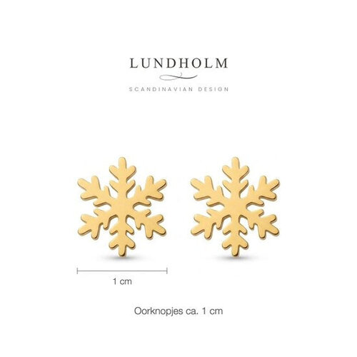 Lundholm Lundholm Oorknopjes Dames Oorbellen Sneeuwvlok - Premium Stainless Steel Goud Kleurig - Cadeautje Vrouw - Luxe Geschenkverpakking Lundholm Lundholm Oorknopjes Dames Oorbellen Sneeuwvlok - Premium Stainless Steel Goud Kleurig - Cadeautje Vrouw - Luxe Geschenkverpakking