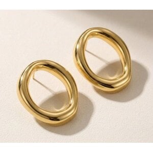 Lundholm Fenne – Geometrische Statement-Ohrringe – Goldfarben Lundholm Fenne – Geometrische Statement-Ohrringe – Goldfarben