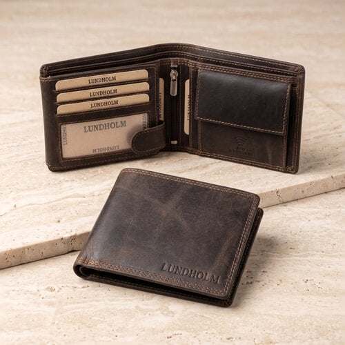 Lundholm Hunter – Heren Portemonnee met RFID – Donkerbruin Lundholm Hunter – Heren Portemonnee met RFID – Donkerbruin