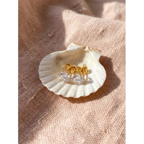 Lundholm Nikki – Zirkonia-Ohrstecker Damen – 4 mm – Goldfarben Lundholm Nikki – Zirkonia-Ohrstecker Damen – 4 mm – Goldfarben
