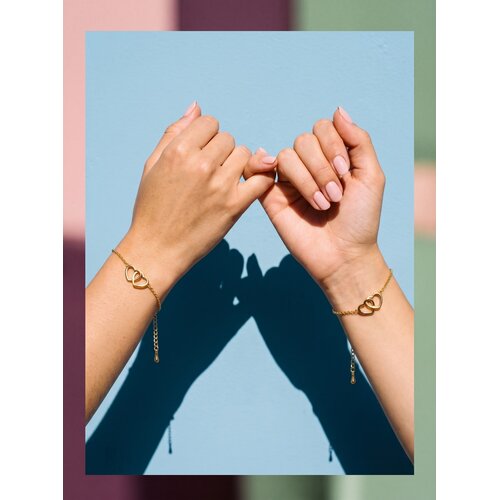 Lundholm Alice – Armband mit Verschlungenen Herzen Damen – Goldfarben Lundholm Alice – Armband mit Verschlungenen Herzen Damen – Goldfarben