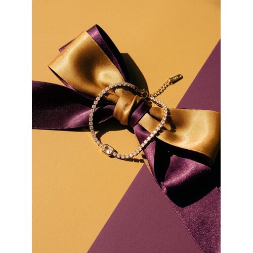 Lundholm Jasmijn – Zirkonia Tennisarmband Dames – Goudkleurig Lundholm Jasmijn – Zirkonia Tennisarmband Dames – Goudkleurig