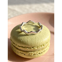 Zia – Verstelbare Zigzag Ring Dames – Zilverkleurig