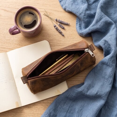 Lundholm Leather Pencil Case – Brown Lundholm Leather Pencil Case – Brown
