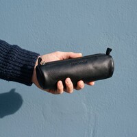 Federmäppchen aus Leder – Schwarz