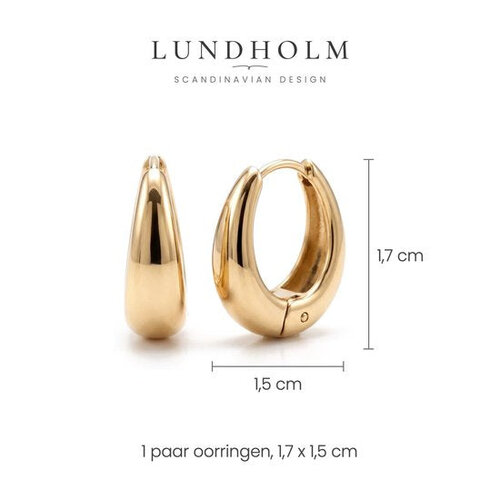 Lundholm Lundholm Edith Oorringen Dames Goudkleurig - Kleine Ovale Oorringetjes - Verfijnde Mini Hoops met Klapsluiting - Premium Stainless Steel Gold PVD Plated - 1,2 cm - Waterproof & Hypoallergeen Lundholm Lundholm Edith Oorringen Dames Goudkleurig - Kleine Ovale Oorringetjes - Verfijnde Mini Hoops met Klapsluiting - Premium Stainless Steel Gold PVD Plated - 1,2 cm - Waterproof & Hypoallergeen