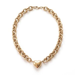 Lundholm Pernille – Chunky Schakelketting met Bol Hartje – Goudkleurig Lundholm Pernille – Chunky Schakelketting met Bol Hartje – Goudkleurig