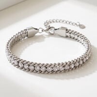 Iza – Schakelarmband met Zirkonia – Zilverkleurig