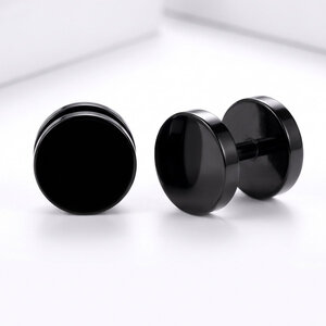 Lundholm Vidar – Heren Fake Plug Oorknopjes 9 mm – Zwart
