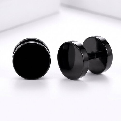 Lundholm Vidar – Heren Fake Plug Oorknopjes 9 mm – Zwart