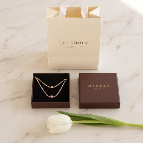 Lundholm Anah – Necklace & Bracelet Set with Cubic Zirconia – Gold-Tone Lundholm Anah – Necklace & Bracelet Set with Cubic Zirconia – Gold-Tone
