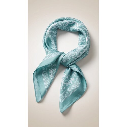 Lundholm Elian – Vierkante Sjaal Imitatiezijde 70 x 70 cm – Blauw