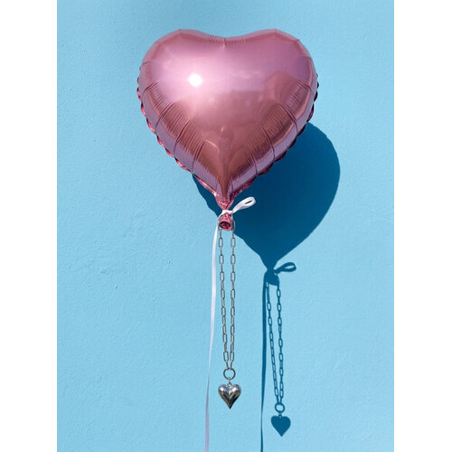 Lundholm Kerstin – Paperclip Ketting met Bol Hartje – Zilverkleurig Lundholm Kerstin – Paperclip Ketting met Bol Hartje – Zilverkleurig