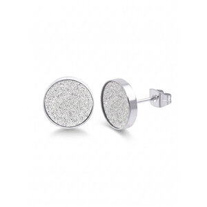 Lundholm Storm – Matte Ronde Heren Oorknopjes 8 mm – Zilverkleurig