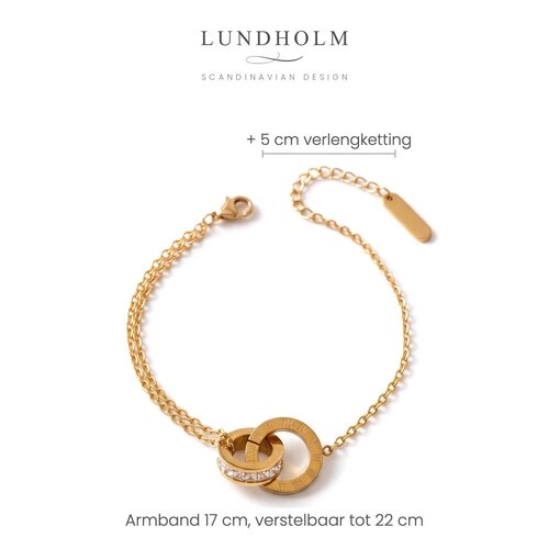 Lundholm Audrey – Armband met Romeinse Cijfers – Goudkleurig Lundholm Audrey – Armband met Romeinse Cijfers – Goudkleurig