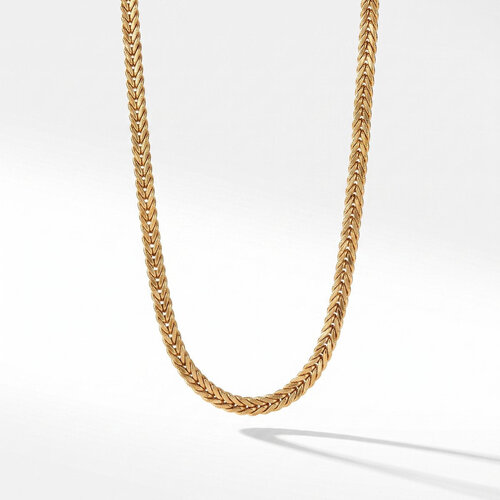 Lundholm Millie – Gevlochten Ketting 5 mm – Goudkleurig Lundholm Millie – Gevlochten Ketting 5 mm – Goudkleurig