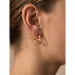 Lundholm Maddy – Heart Hoops 2 cm – Gold-Tone Lundholm Maddy – Heart Hoops 2 cm – Gold-Tone