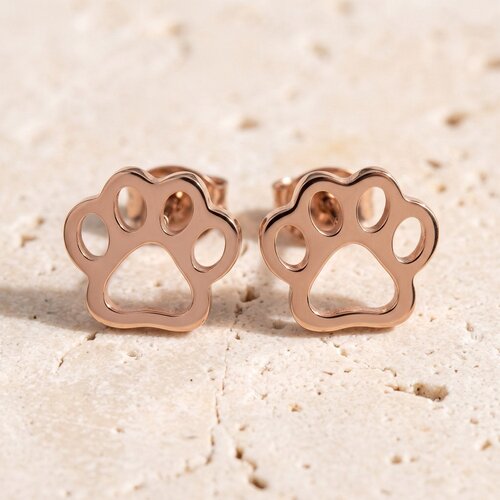 Lundholm Molly – Dog Paw Stud Earrings – Rose Gold Lundholm Molly – Dog Paw Stud Earrings – Rose Gold
