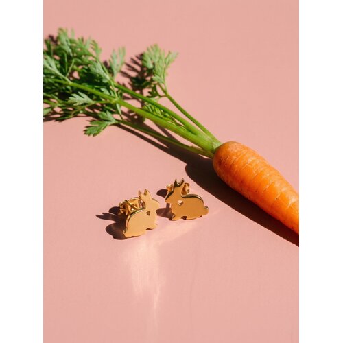 Lundholm Bonnie – Bunny Stud Earrings 1 cm – Gold-Tone Lundholm Bonnie – Bunny Stud Earrings 1 cm – Gold-Tone