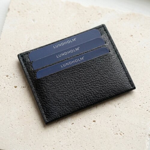 Lundholm Visby – Slim Card Holder in Leather Look – Black Lundholm Visby – Slim Card Holder in Leather Look – Black
