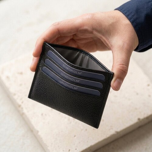 Lundholm Visby – Slim Card Holder in Leather Look – Black Lundholm Visby – Slim Card Holder in Leather Look – Black