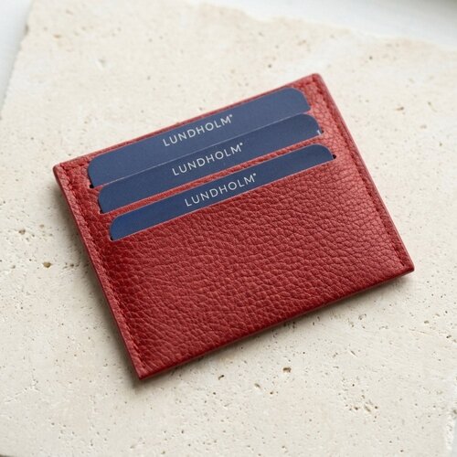 Lundholm Visby – Slim Card Holder in Leather Look – Red Lundholm Visby – Slim Card Holder in Leather Look – Red