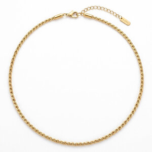 Lundholm Darcy – Twisted Link Chain 3 mm – Gold-Tone Lundholm Darcy – Twisted Link Chain 3 mm – Gold-Tone