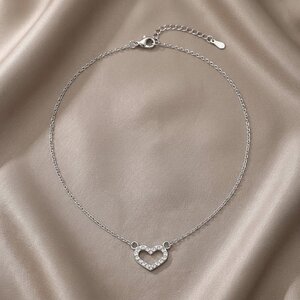Lundholm Esme – Open Hartjes Ketting met Zirkonia – Zilverkleurig Lundholm Esme – Open Hartjes Ketting met Zirkonia – Zilverkleurig