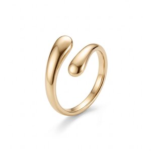 Lundholm Dagny – Verstelbare Open Druppelring – Goudkleurig Lundholm Dagny – Verstelbare Open Druppelring – Goudkleurig