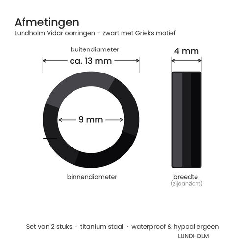Lundholm Thomas – Men's Hinged Hoop Earrings – Black Lundholm Thomas – Men's Hinged Hoop Earrings – Black