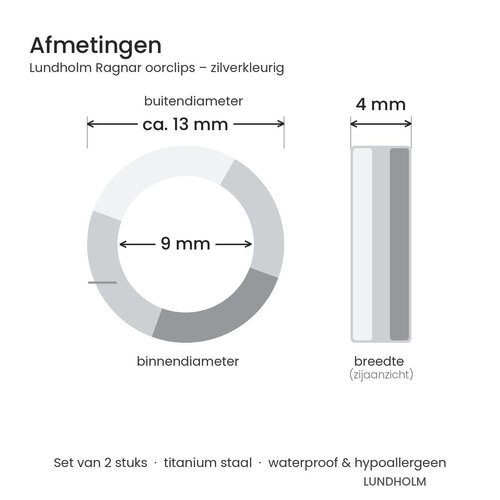 Lundholm Ragnar – Heren Oorclips Zonder Gaatje – Zilverkleurig Lundholm Ragnar – Heren Oorclips Zonder Gaatje – Zilverkleurig