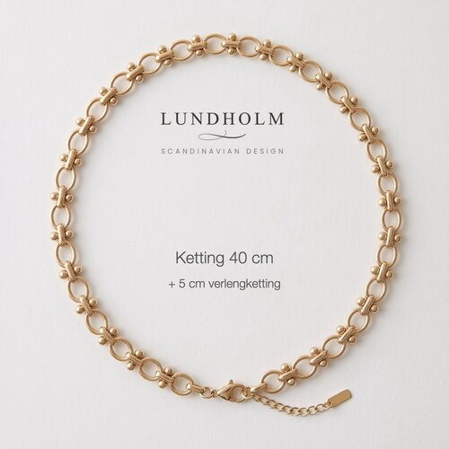 Lundholm Kajsa – Link Chain with Oval Links – Gold-Tone