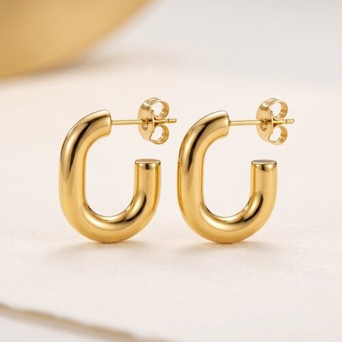 Lundholm Bailey – Round Stud Earrings – Gold-Tone Lundholm Bailey – Round Stud Earrings – Gold-Tone