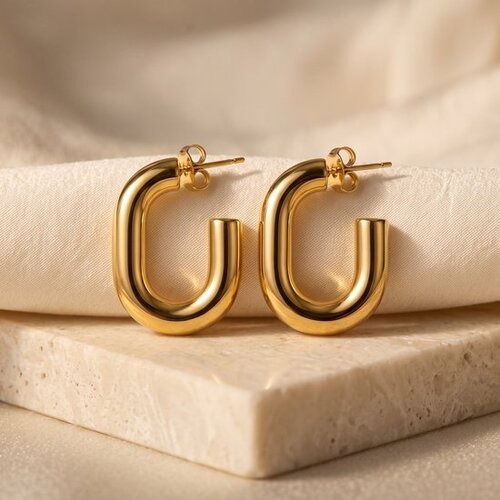 Lundholm Bailey – Round Stud Earrings – Gold-Tone Lundholm Bailey – Round Stud Earrings – Gold-Tone