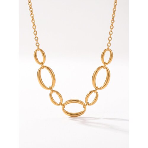 Lundholm Suze – Chain Necklace with Oval Links – Gold-Tone Lundholm Suze – Chain Necklace with Oval Links – Gold-Tone