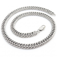 Viggo – Heren Cuban Link Ketting 8 mm 60 cm – Zilverkleurig